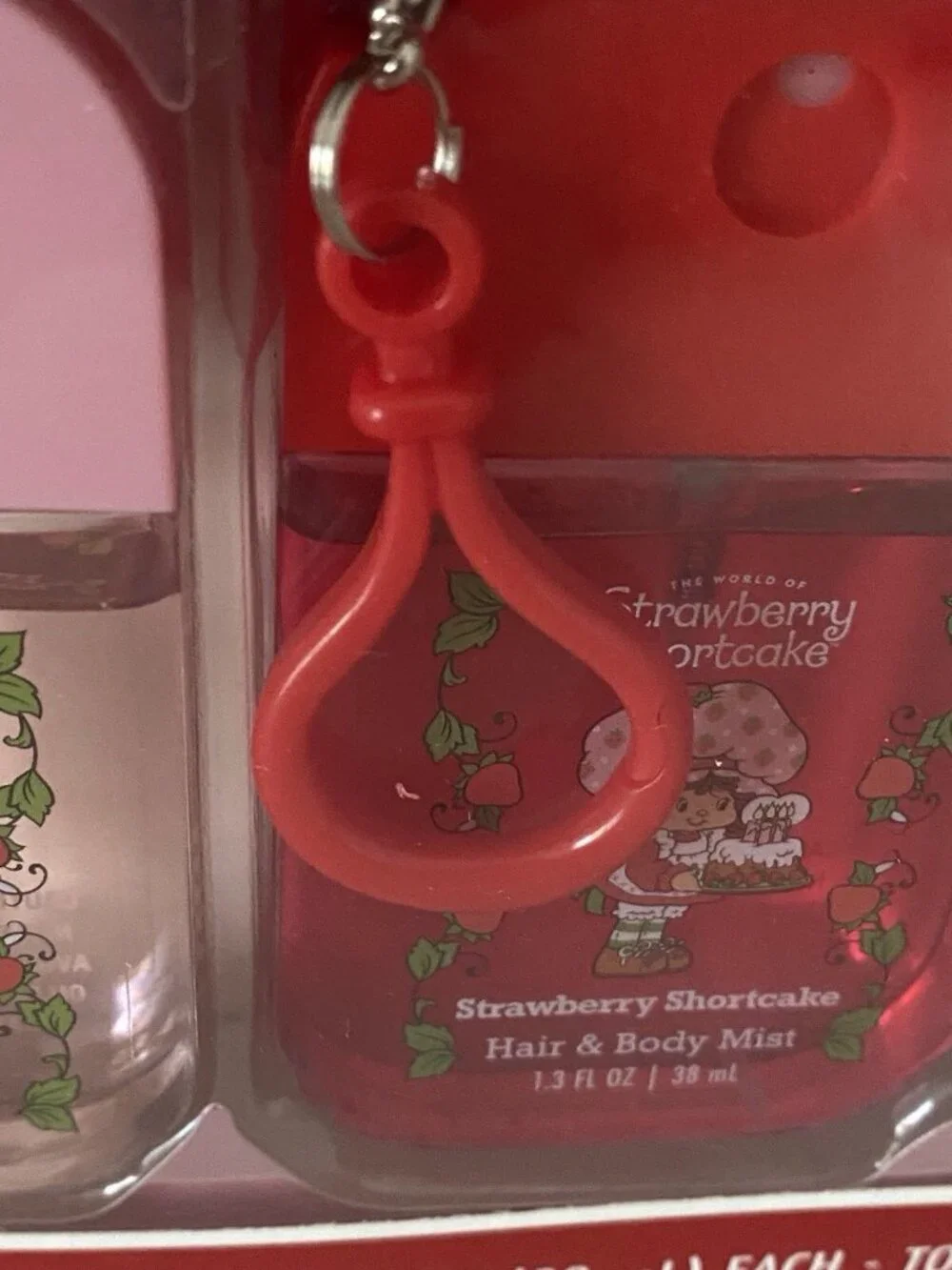 Set Of 3 Strawberry Shortcake Hair & Body Mist Clip & Go 1.3 fl oz Fresh NEW